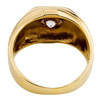 9ct gold Cubic Zirconia Signet Ring size M